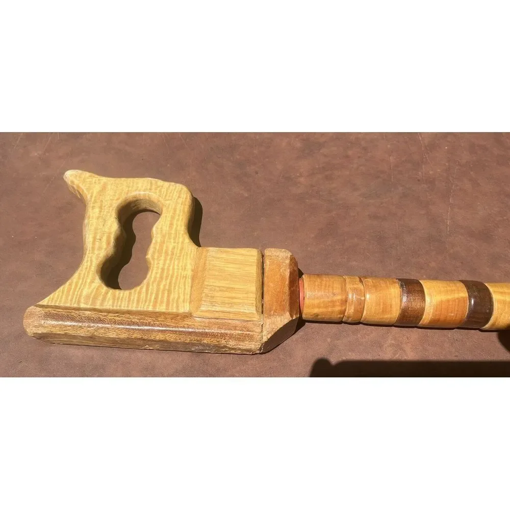Handmade Saw Handle Walking Cane Folk Art Wood Walking‎ Stick Carpenter